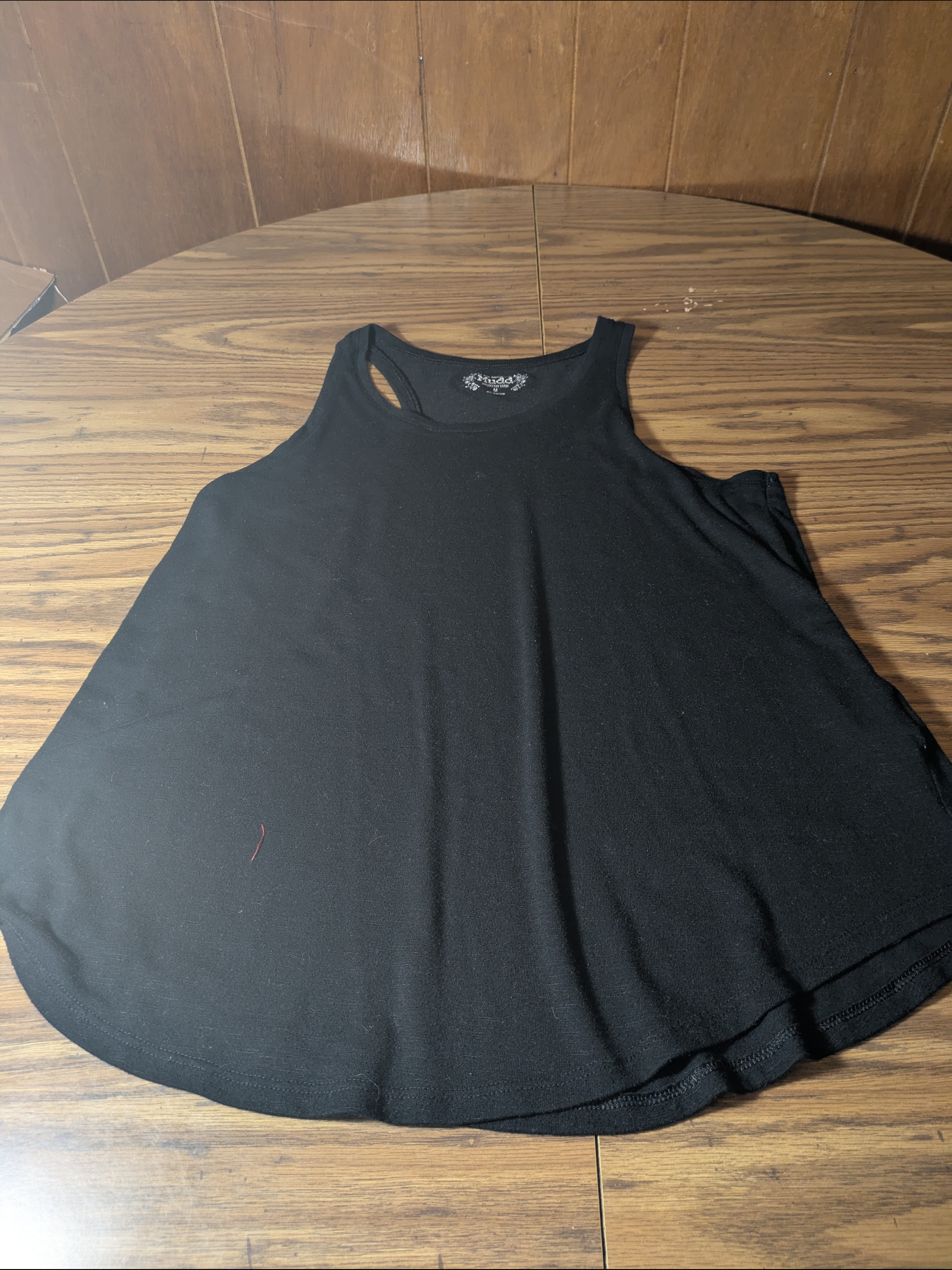 Mudd Black Flowy Racerback Tank Top | Goth Grunge Coquette | Size M